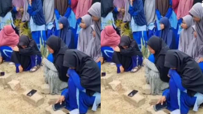 Viral Santriwati Dihukum Harus Hancurkan Handphone Sendiri